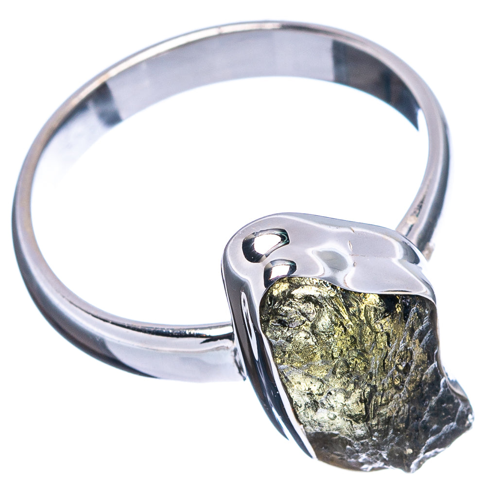 Rare Moldavite Ring Size 8 (.925 Sterling Silver)