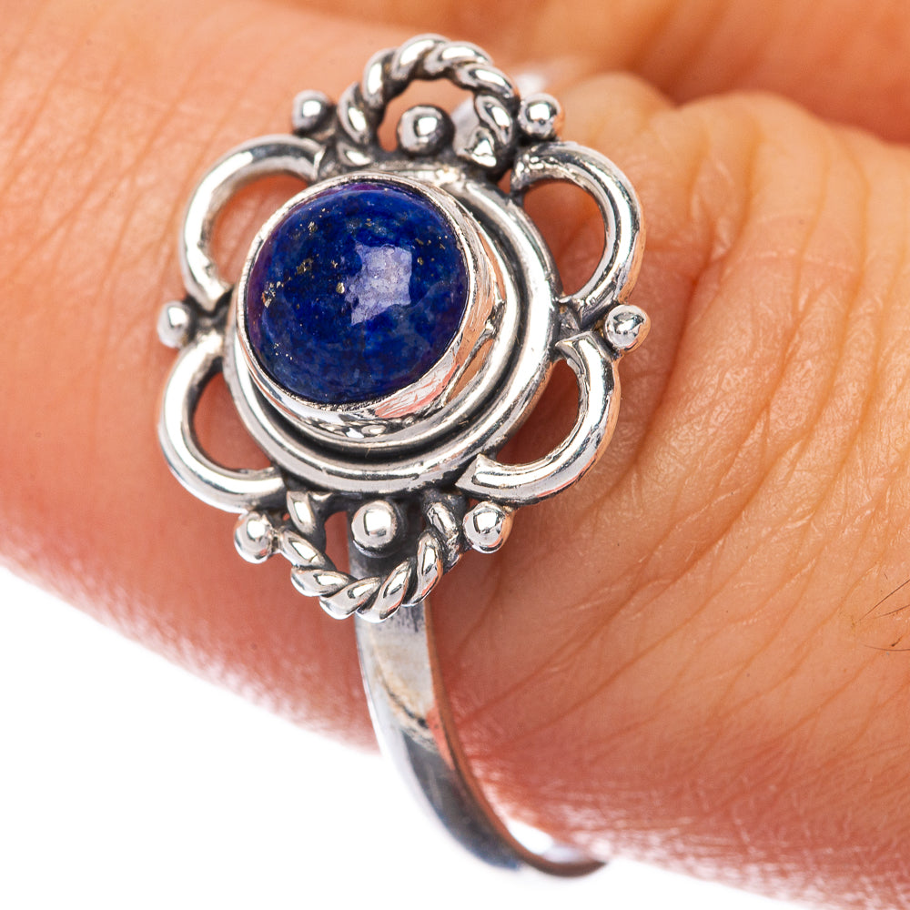 Lapis Lazuli Dainty Ring Size 9.25 (925 Sterling Silver) R145198