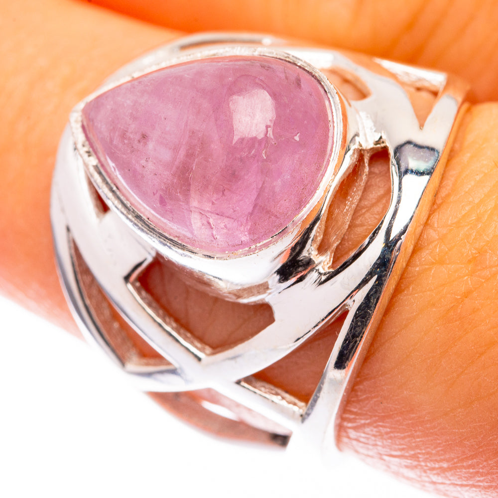 Pink Moonstone Ring Size 6.5 (925 Sterling Silver) R141544