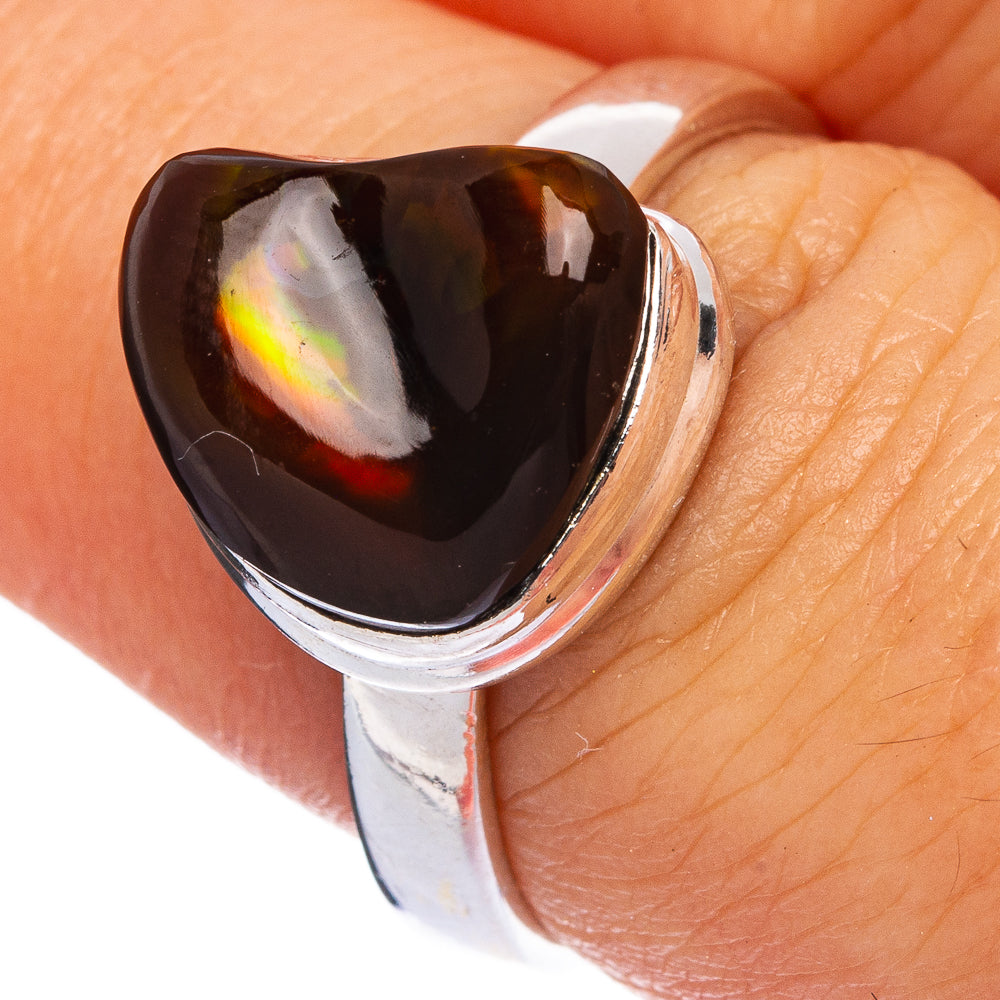 Rare Mexican Fire Agate Ring Size 7.5 (925 Sterling Silver) R145574