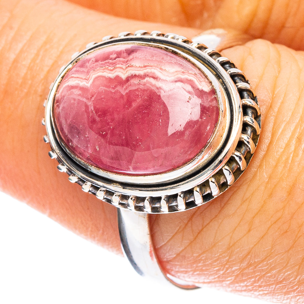 Rhodochrosite Ring Size 8 (925 Sterling Silver) R7978