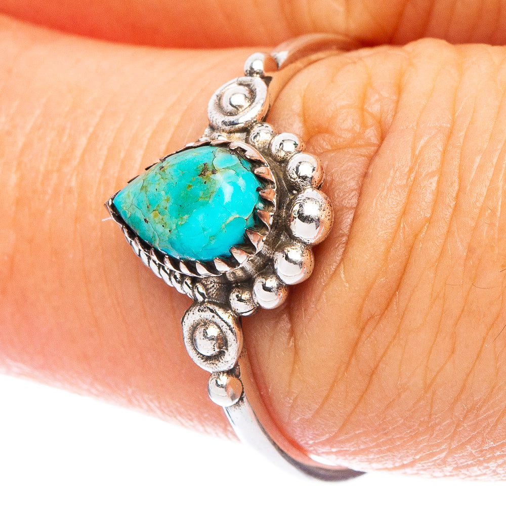 Value Arizona Turquoise Ring Size 7.75 (925 Sterling Silver) R7253