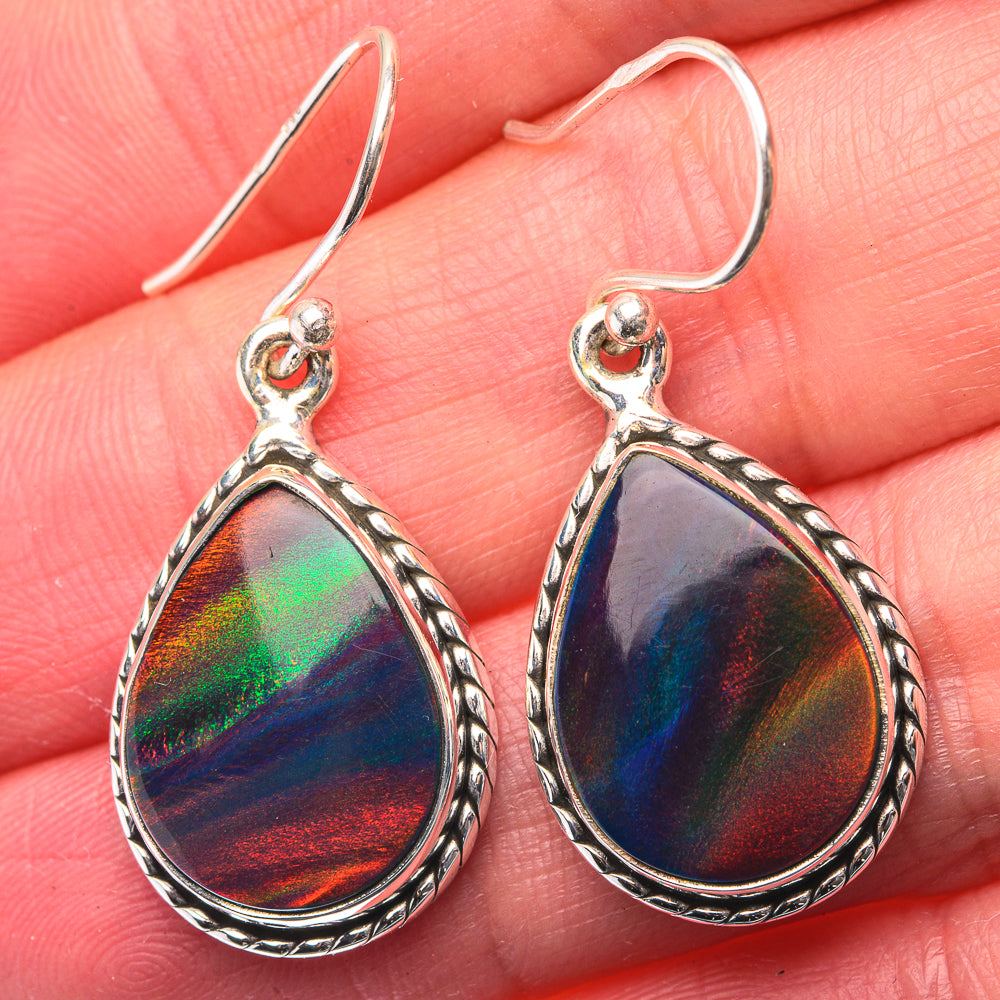 Aura Opal Earrings 1 3/8" (925 Sterling Silver) EARR432138