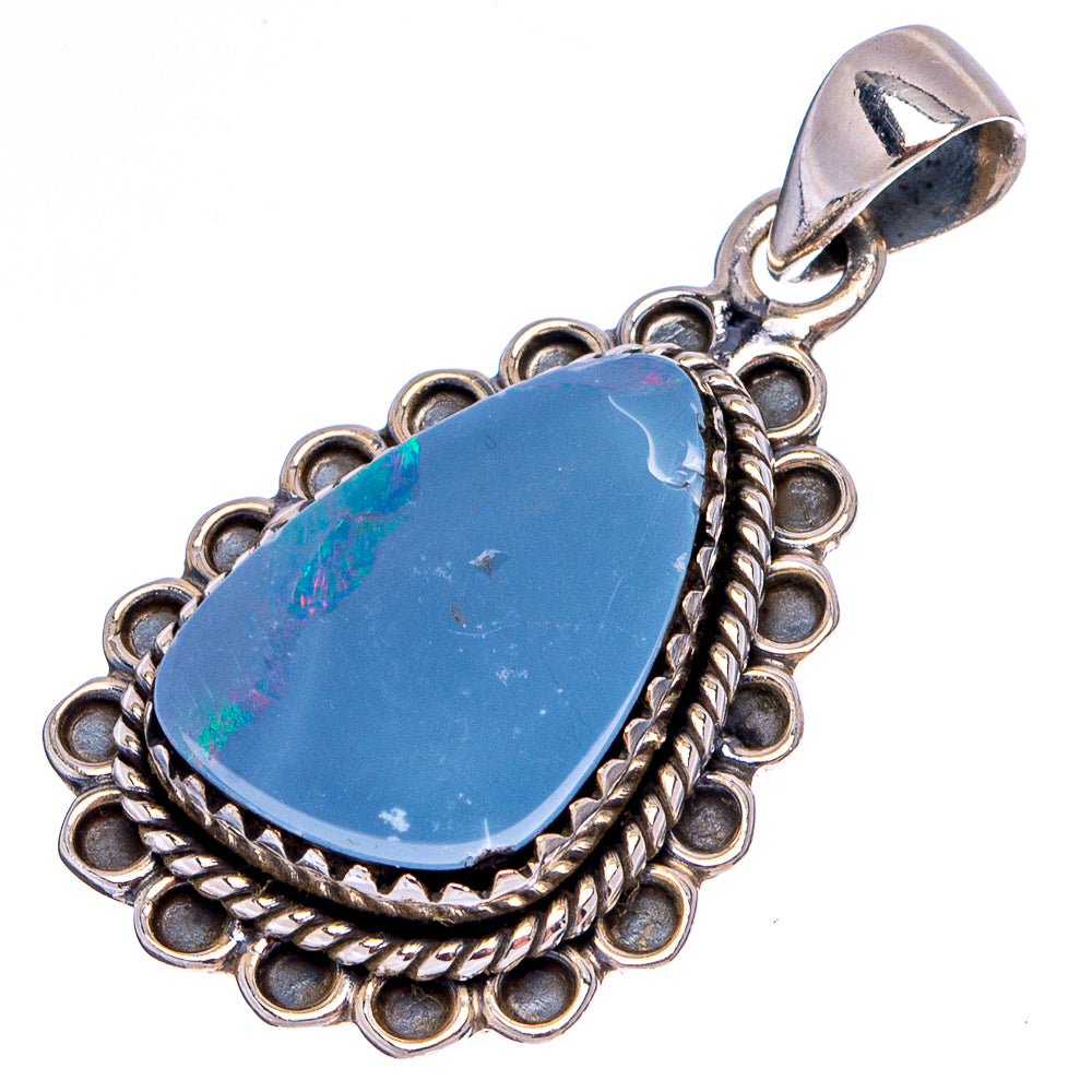 Rare Doublet Opal Pendant 1 3/8" (.925 Sterling Silver)