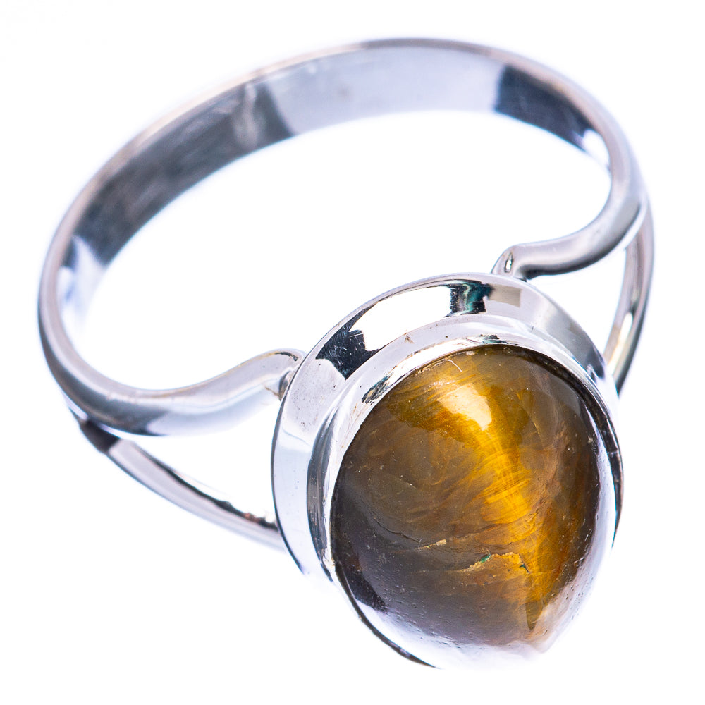 Tiger Eye Ring Size 8.5 (925 Sterling Silver) R1954