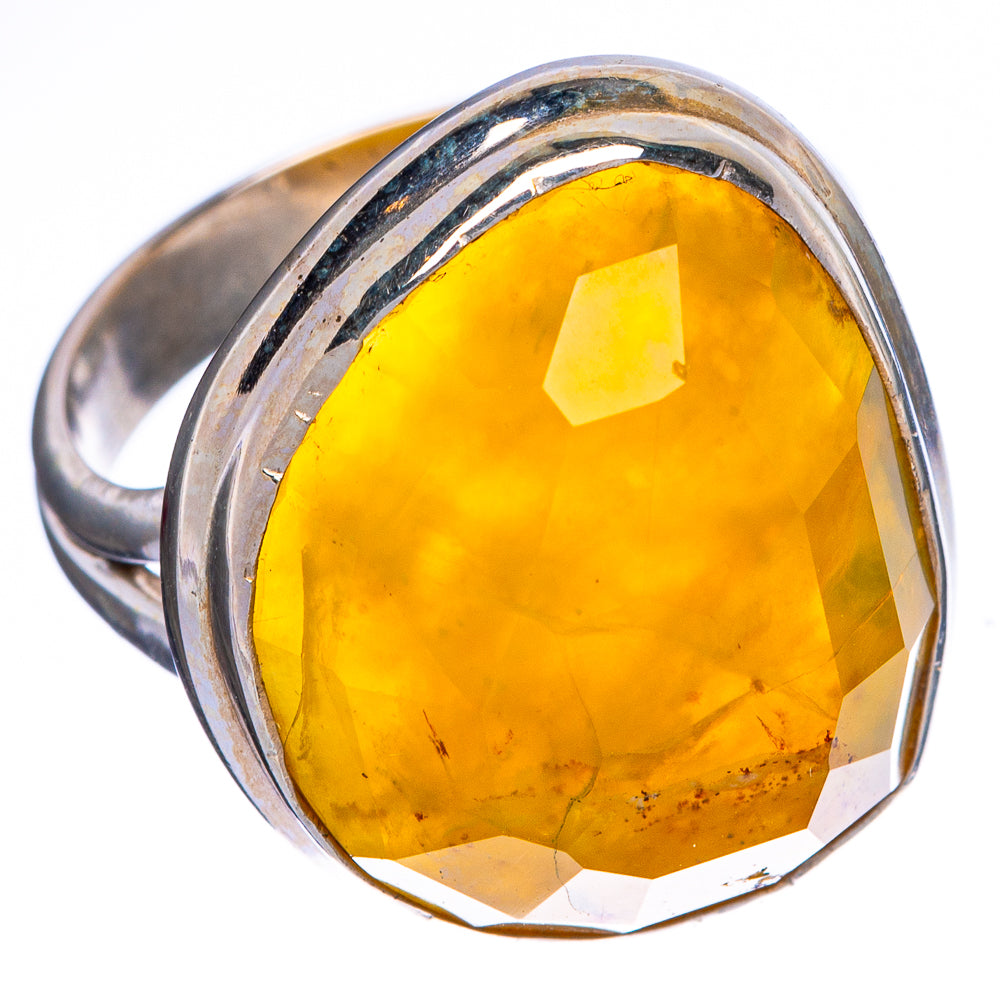 Yellow Opal Ring Size 6 (925 Sterling Silver) R1377