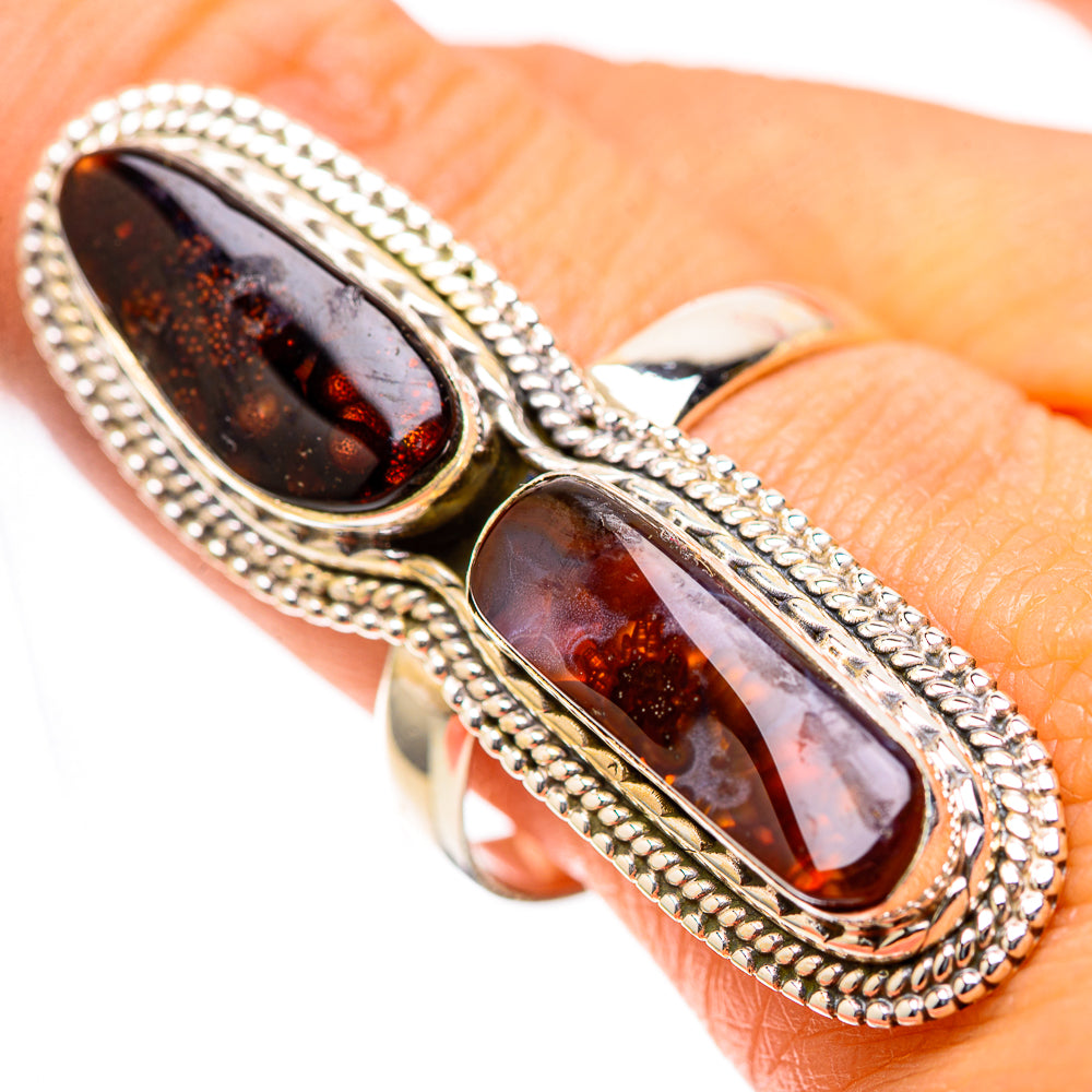 Large Mexican Fire Agate Ring Size 9.75 (925 Sterling Silver) RING139310