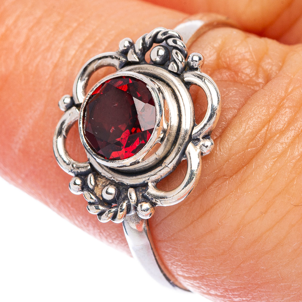 Garnet Dainty Ring Size 8 (925 Sterling Silver) R145746