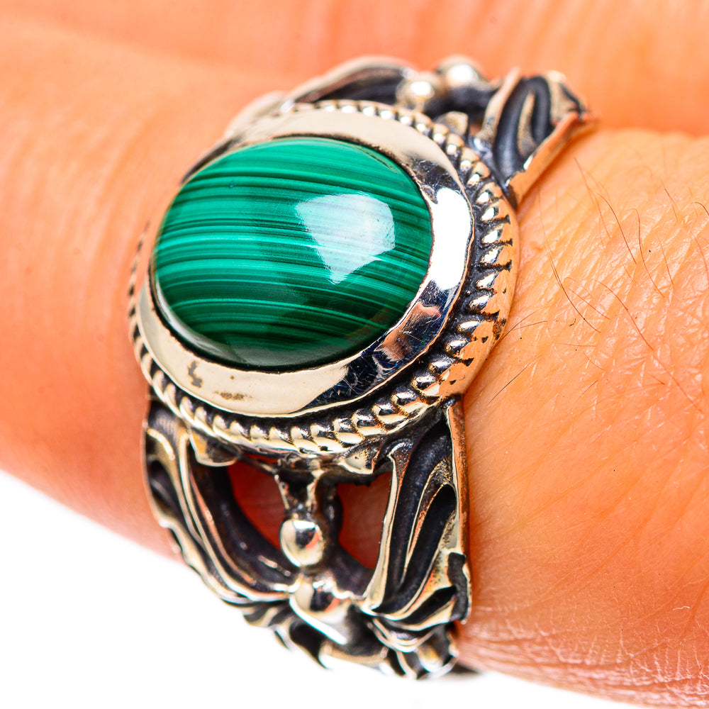 Malachite Ring Size 8.25 (925 Sterling Silver) RING138575