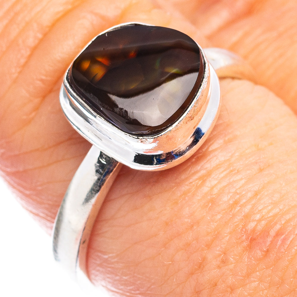 Rare Mexican Fire Agate Ring Size 8 (.925 Sterling Silver)
