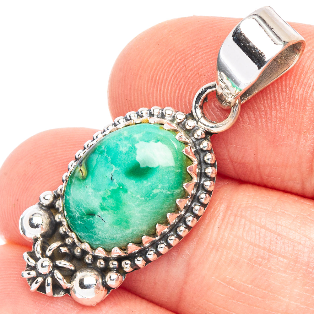Arizona Turquoise Pendant 1 3/8" (925 Sterling Silver) P43928