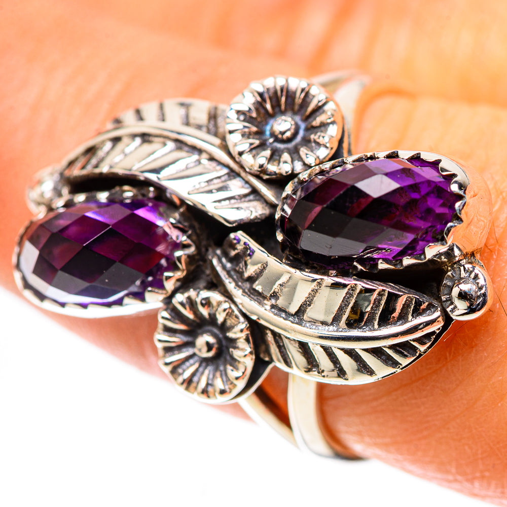 Faceted Amethyst Ring Size 8.25 (925 Sterling Silver) RING138413