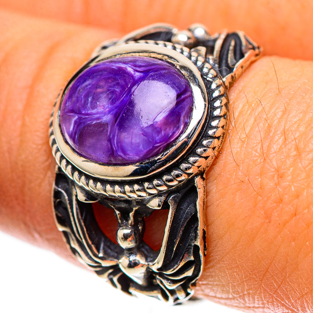 Charoite Ring Size 8.25 (925 Sterling Silver) RING138440