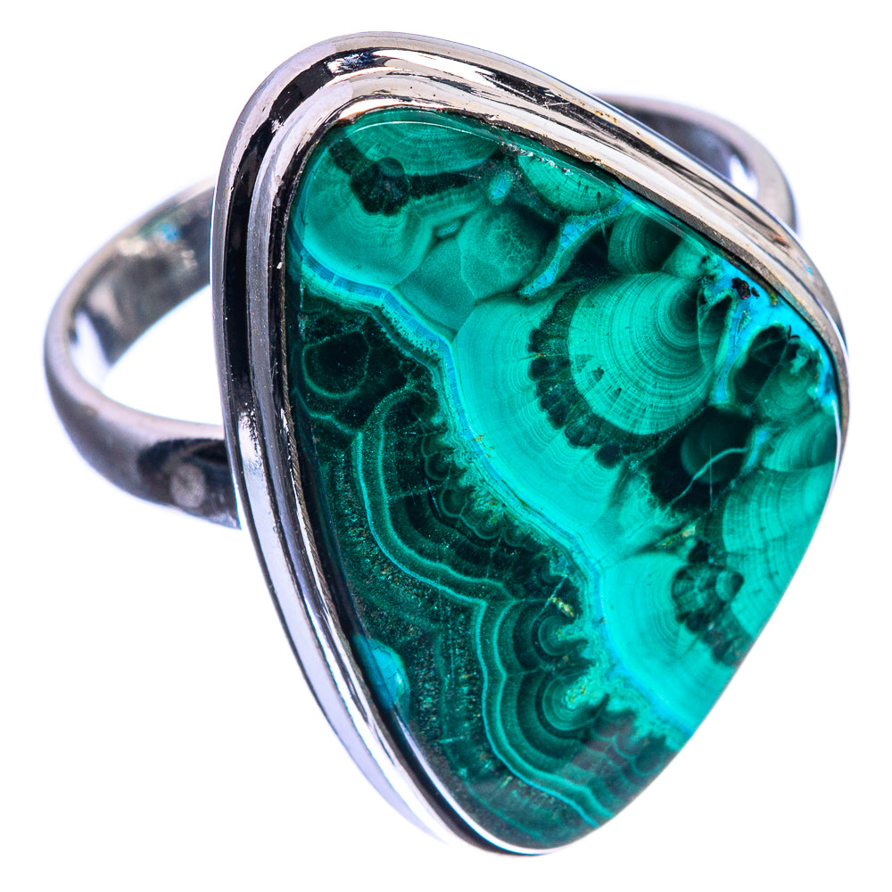 Malachite In Chrysocolla Ring Size 9.75 (925 Sterling Silver) R144119