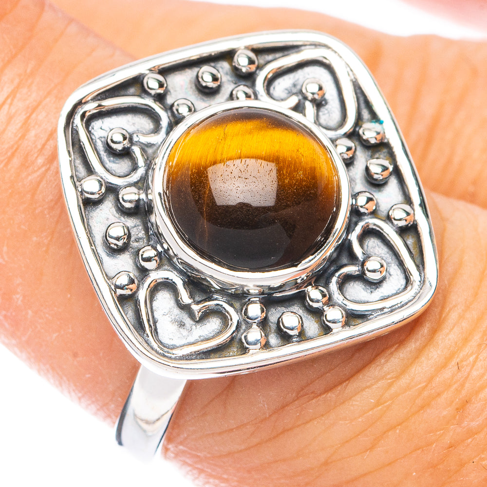 Premium Tiger Eye Ring Size 6.75 (925 Sterling Silver) RING7746