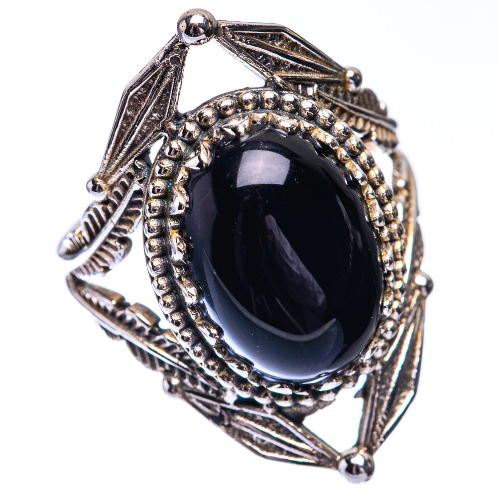 Black Onyx Ring Size 7.5 (925 Sterling Silver) R140695