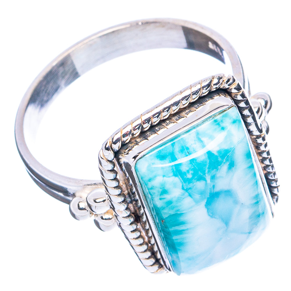 Rare Larimar Ring Size 8 (.925 Sterling Silver)