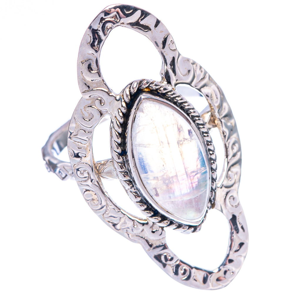 Premium Rainbow Moonstone Ring Size 7.75 (925 Sterling Silver) R1843