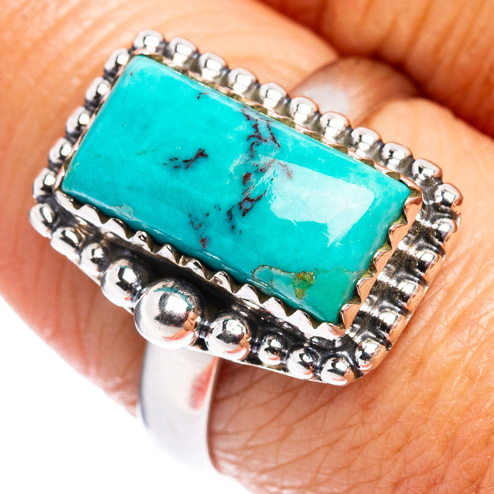 Rare Kingman Turquoise Ring Size 8 (.925 Sterling Silver)