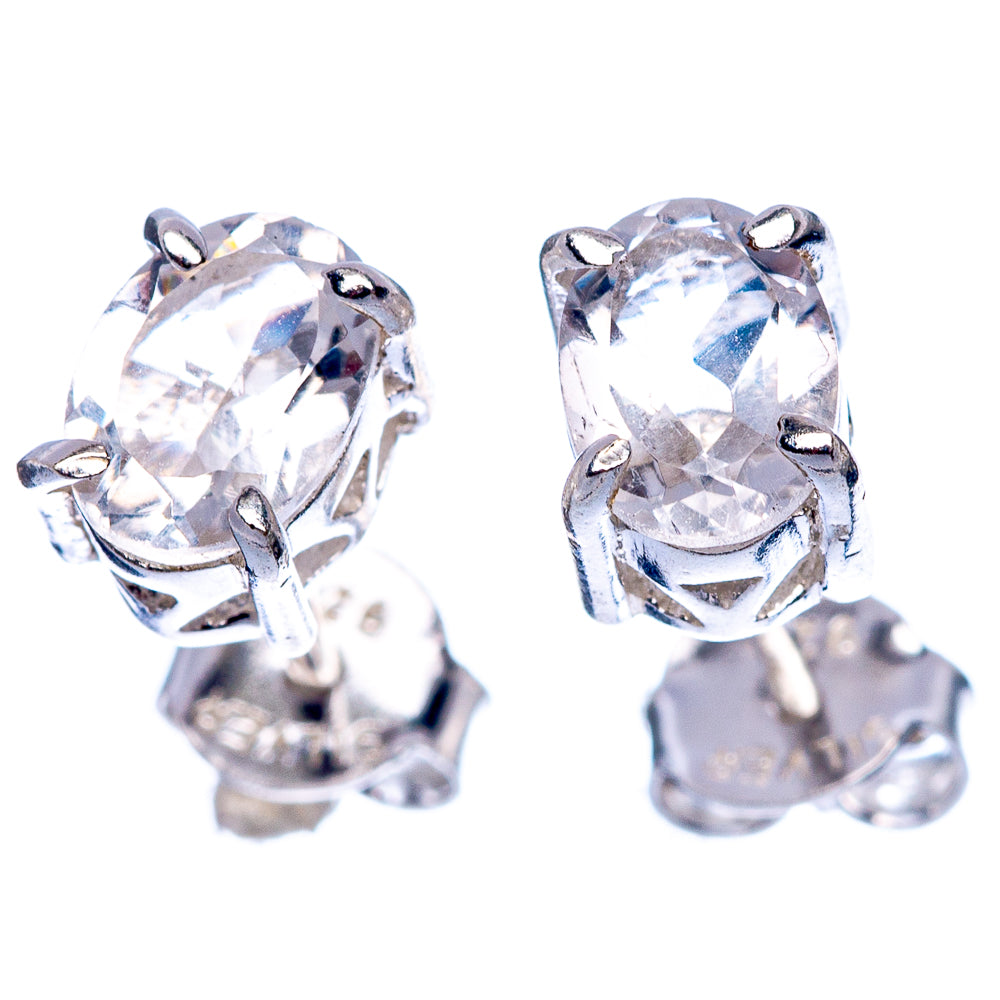 White Quartz Dainty Earrings 1/4" (925 Sterling Silver) E2046