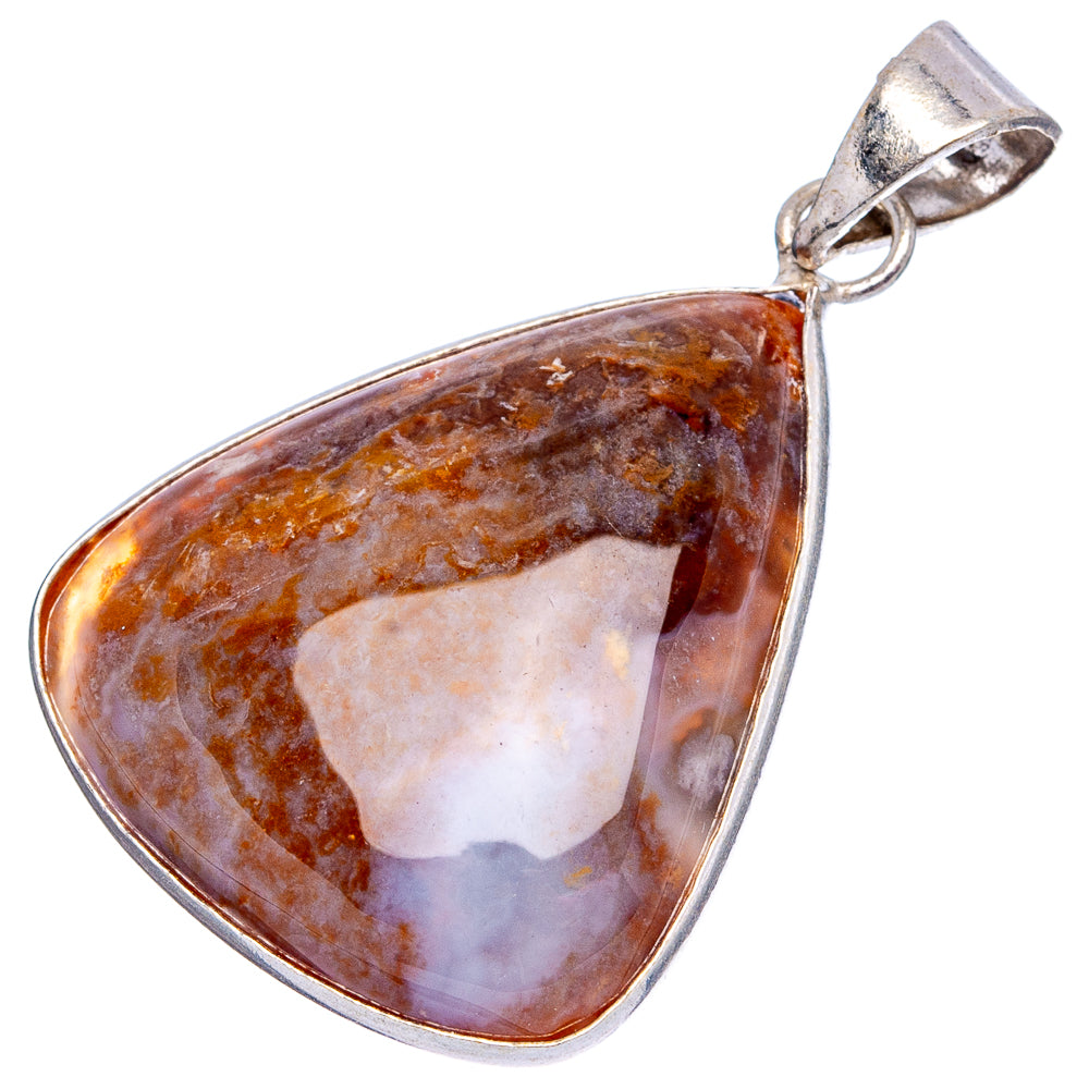 Unknown Agate  Pendant 1 5/8" (Silver Plated)