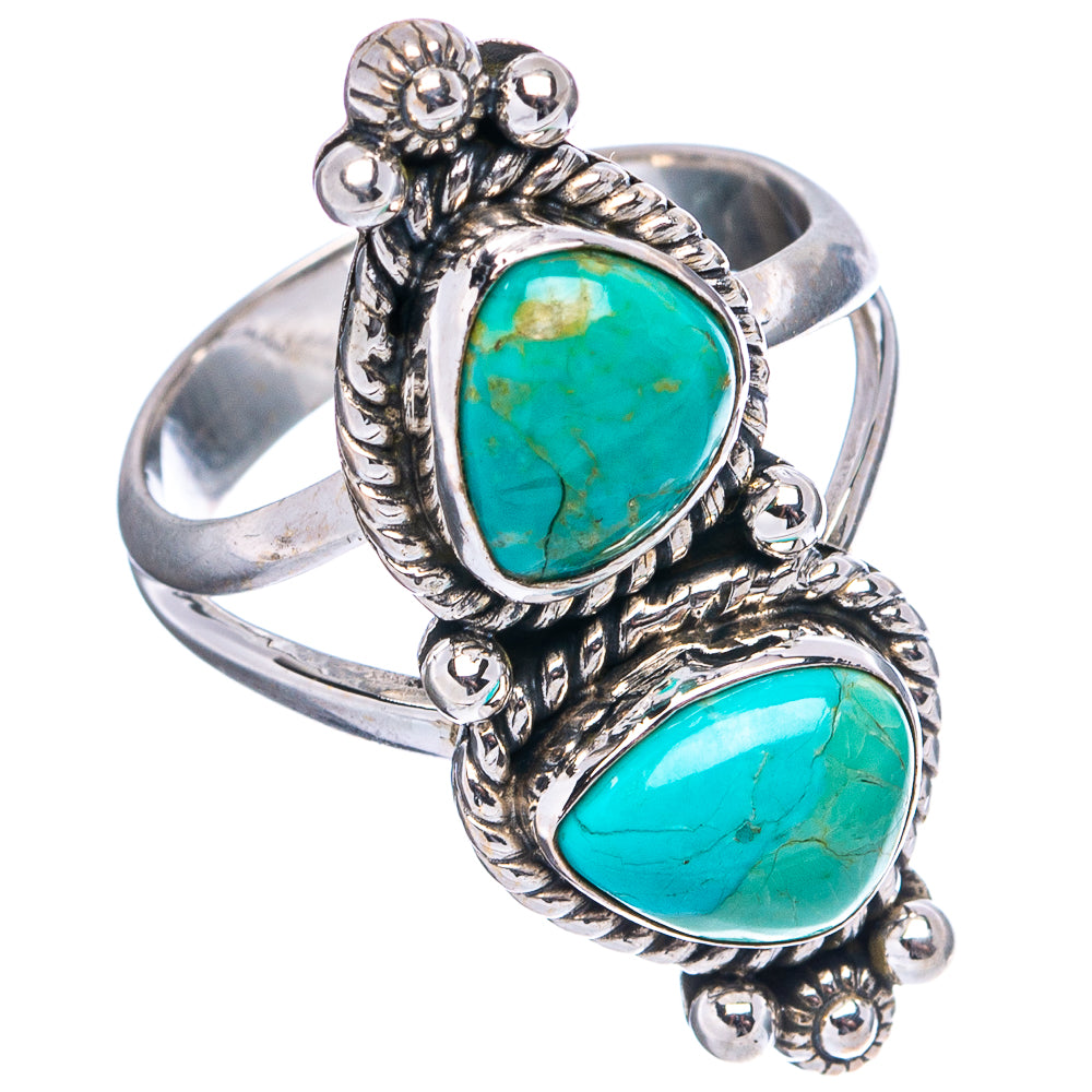 Native Style Mohave Turquoise Ring Size 7 (.925 Sterling Silver)
