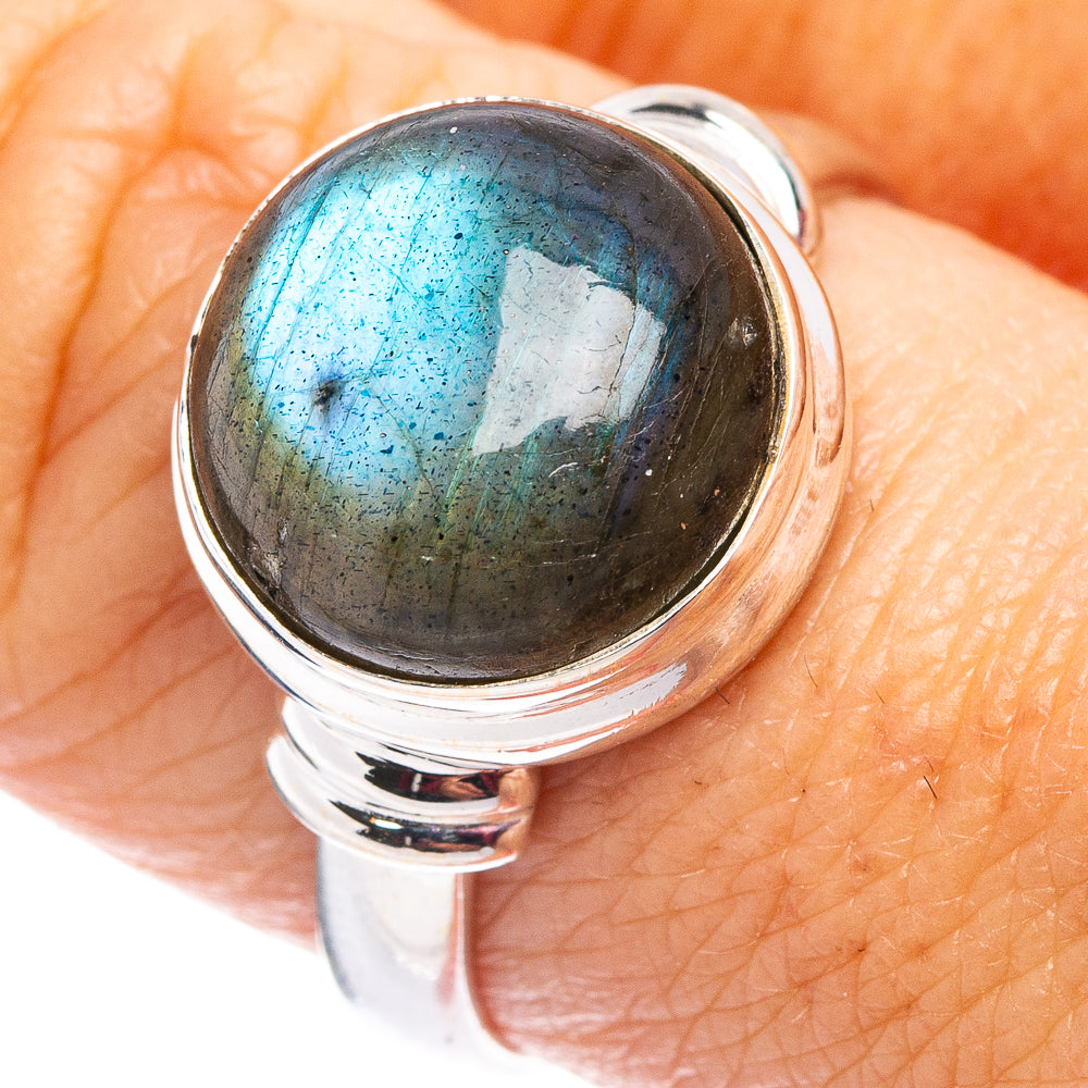 Labradorite Ring Size 8.75 (.925 Sterling Silver)