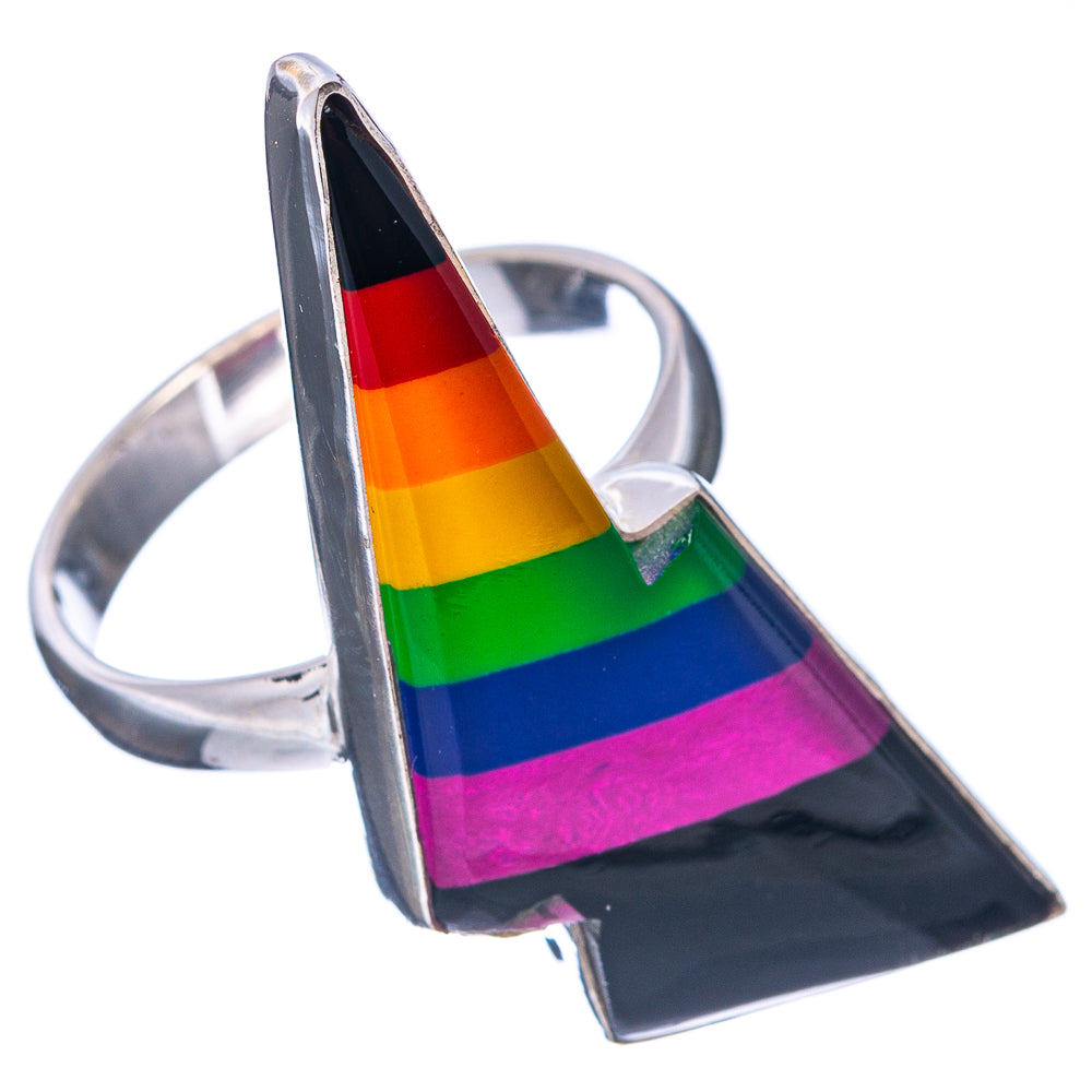 Premium Rainbow Bolt Ring Size 9 (.925 Sterling Silver)