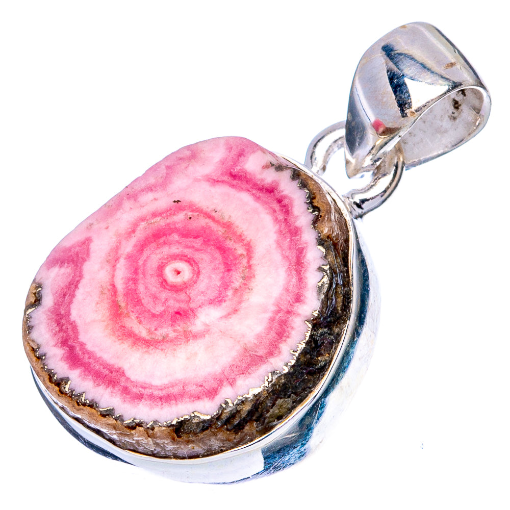 Rare Rhodochrosite Stalactite Pendant 1 1/8" (925 Sterling Silver) P42926