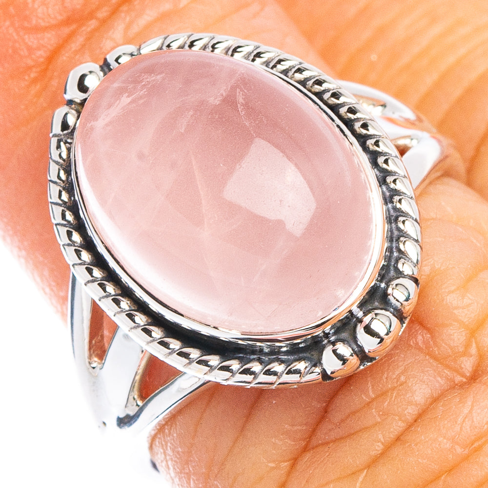 Premium Rose Quartz Ring Size 6 (925 Sterling Silver) R8083
