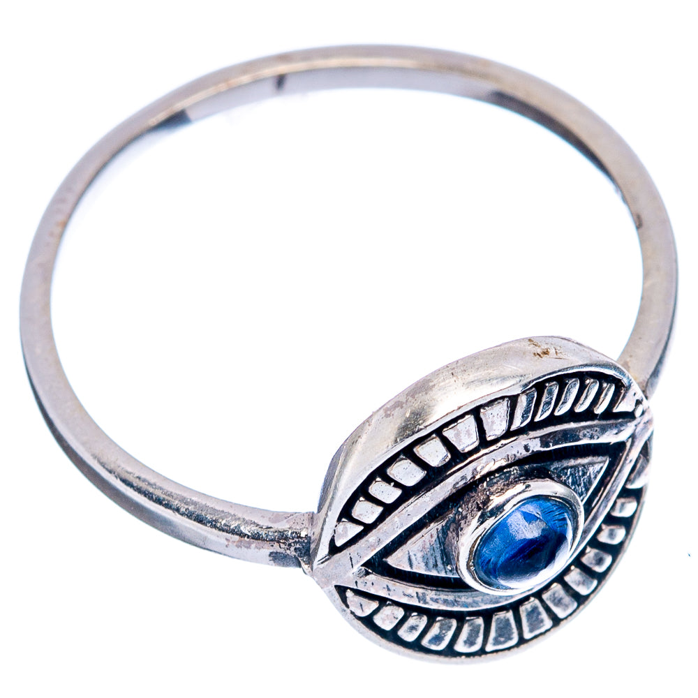 Kyanite Eye Dainty Ring Size 7.75 (.925 Sterling Silver)