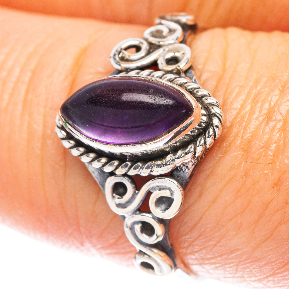 Amethyst Dainty Ring Size 7.75 (925 Sterling Silver) R5756