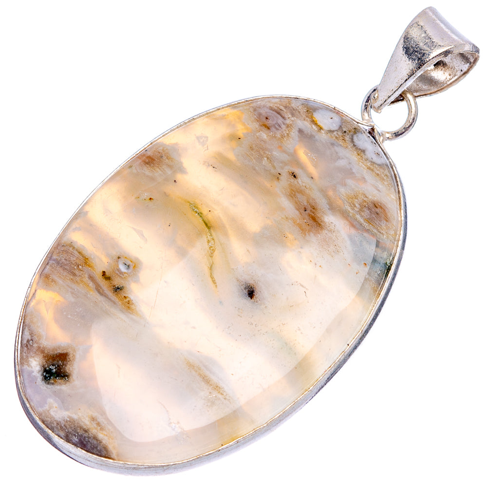 Ocean Jasper Pendant 1 7/8" (Silver Plated)