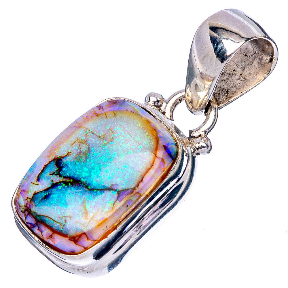 Rare Sterling Opal Pendant 1 1/8" (925 Sterling Silver) P42954