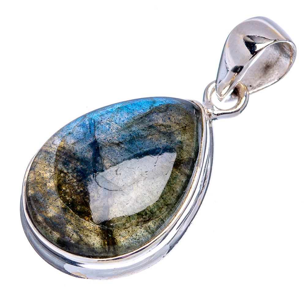 Labradorite Pendant 1 1/4" (.925 Sterling Silver)
