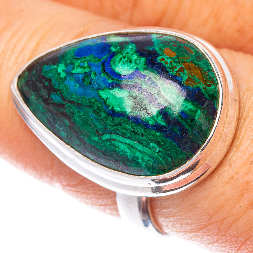 Chrysocolla Ring Size 8 (925 Sterling Silver) R1567