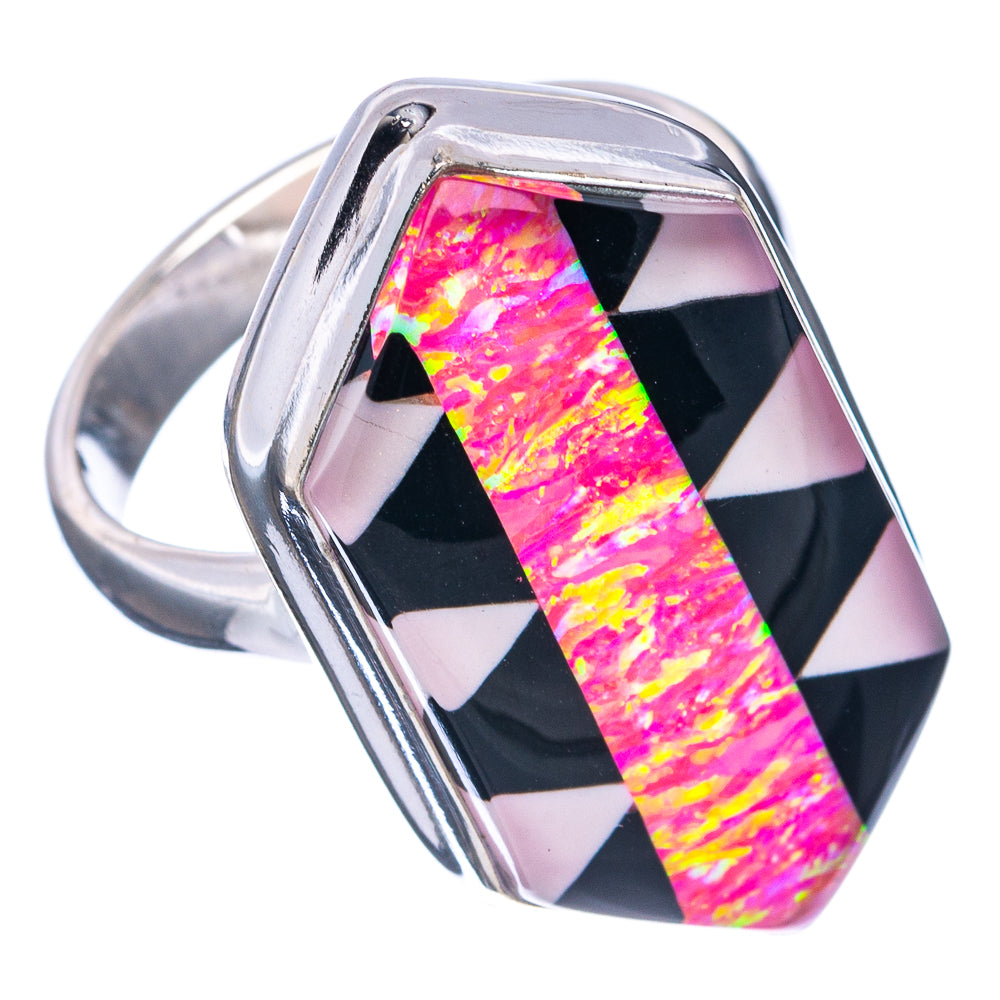 Premium Aura Opal Ring Size 8 (.925 Sterling Silver)