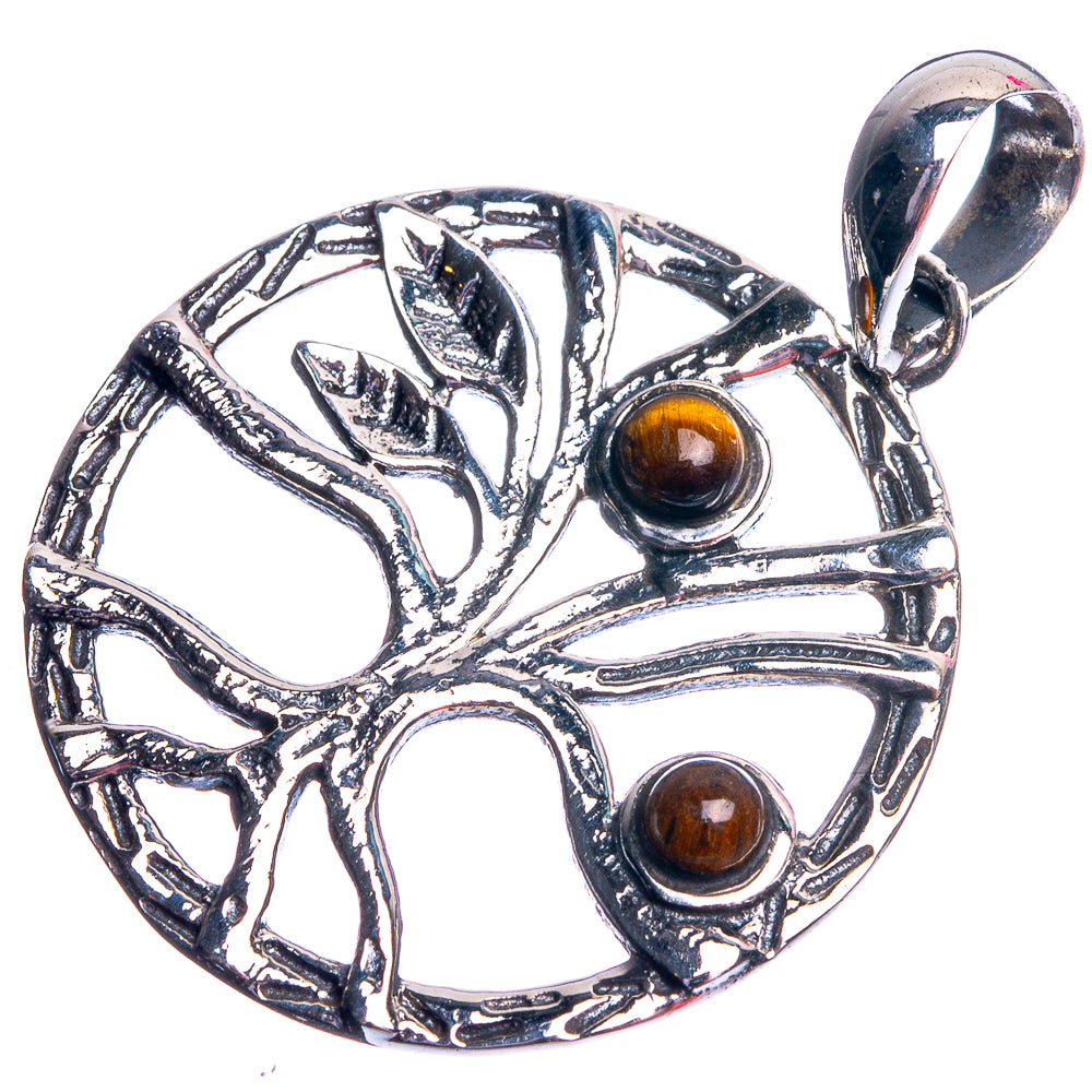Tiger Eye Dainty Pendant 1 1/4" (925 Sterling Silver) P39140