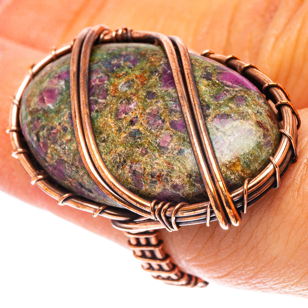 Ruby Fuchsite Ring Size 6.25 (Oxidized Copper)