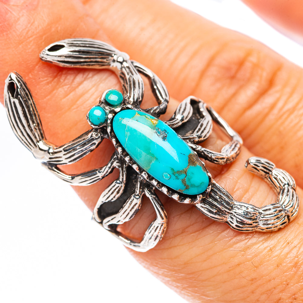 Rare Arizona Turquoise Scorpion Ring Size 6.5 (925 Sterling Silver) R2206