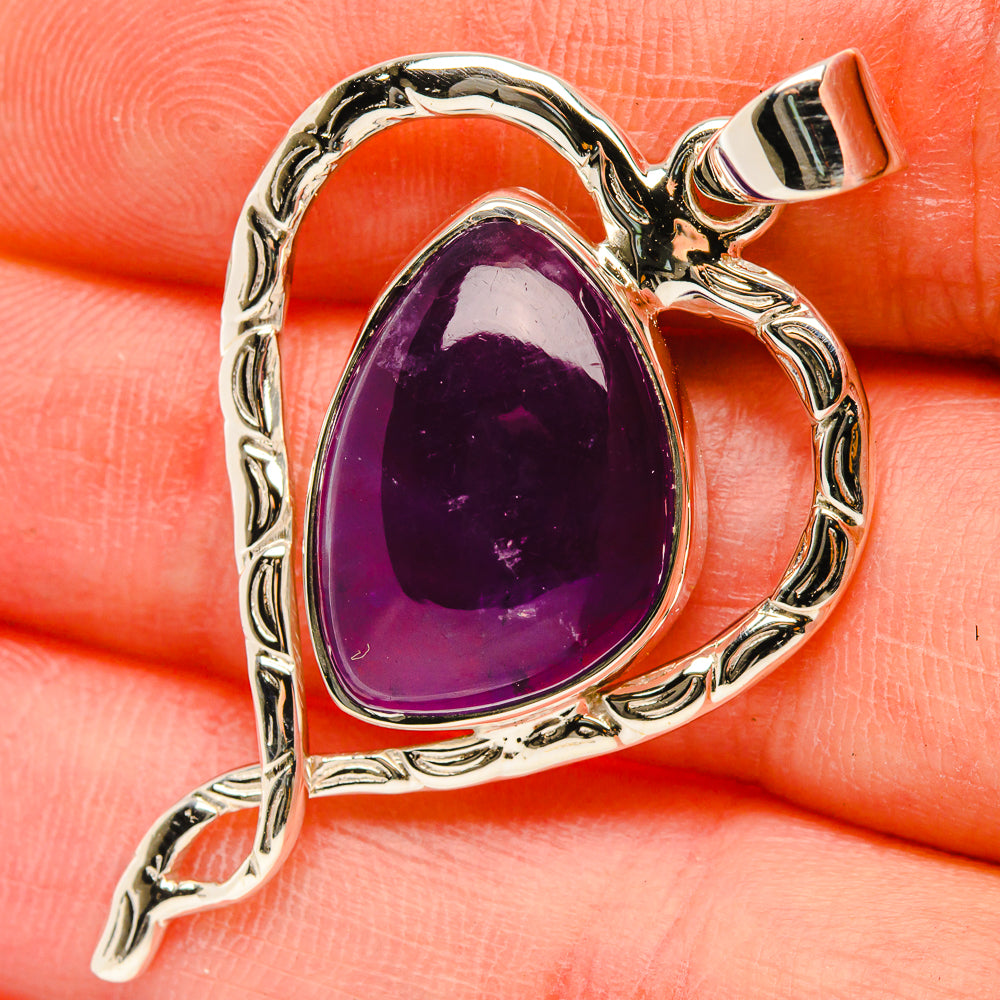 Premium Amethyst Pendant 1 5/8" (925 Sterling Silver) PD37867
