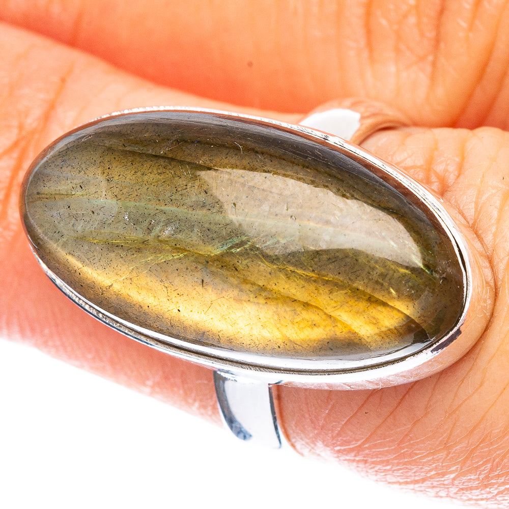 Labradorite Ring Size 6.75 (925 Sterling Silver) R4700