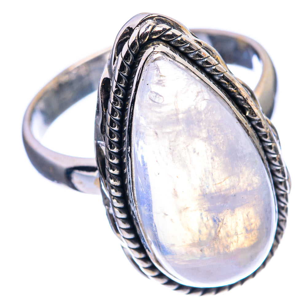 Rainbow Moonstone Ring Size 8.25 (925 Sterling Silver) R142419