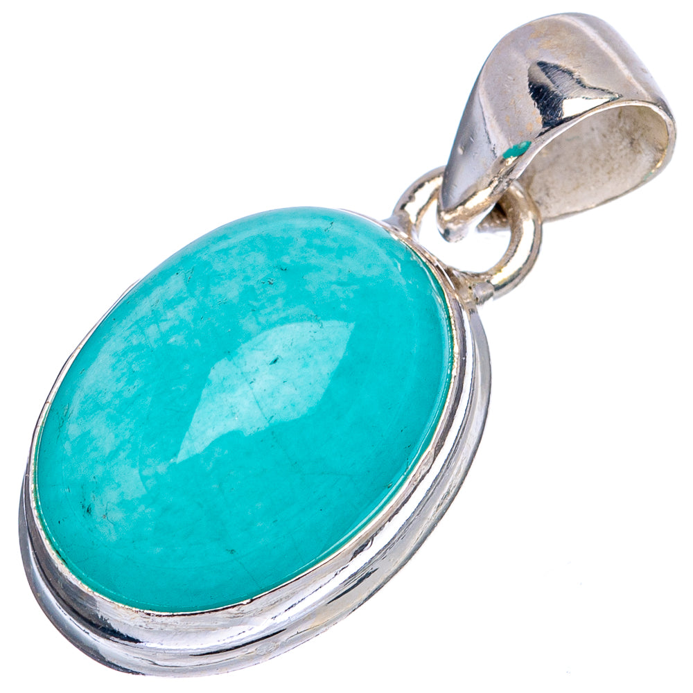 Amazonite Pendant 1 1/8" (.925 Sterling Silver)