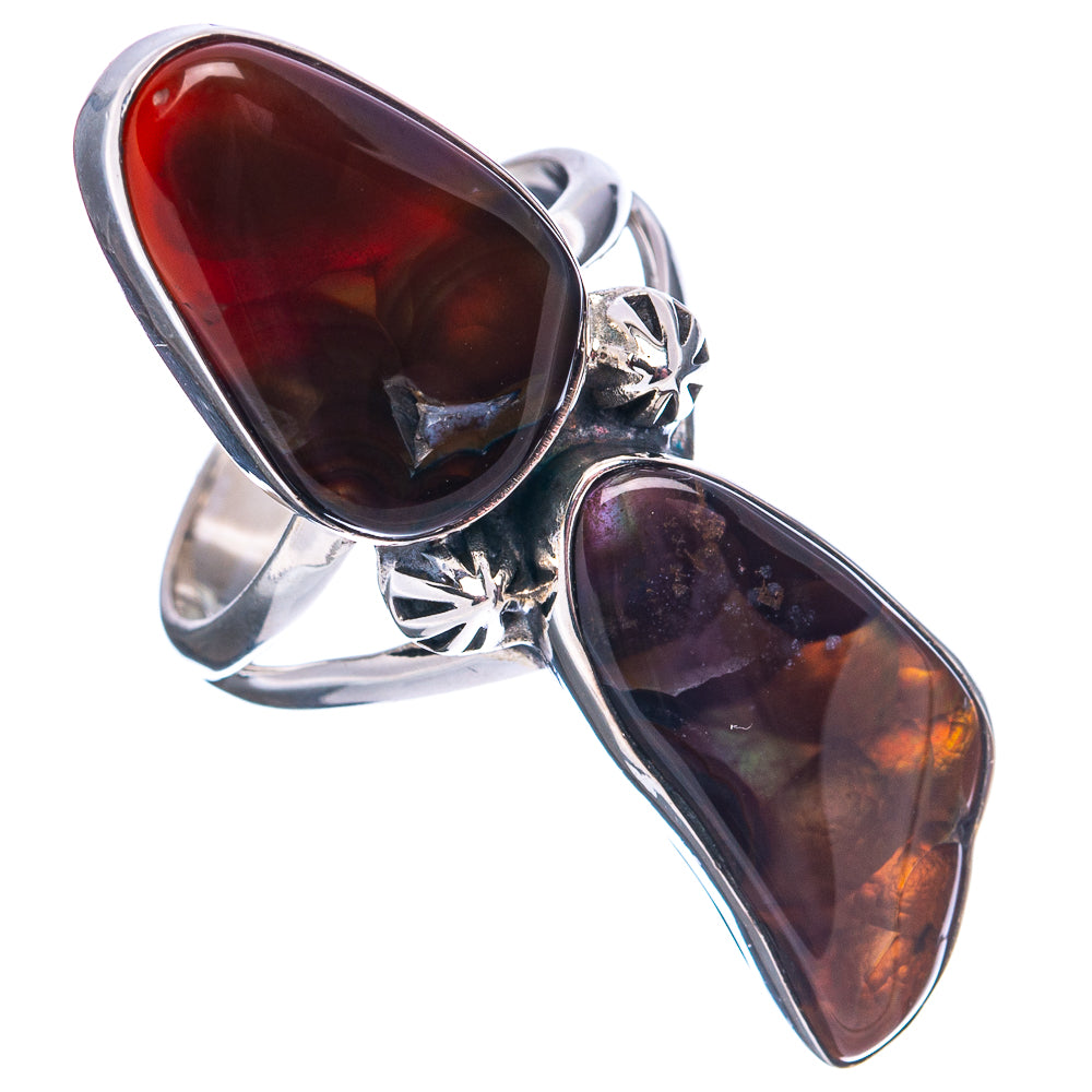 Premium Mexican Fire Agate Ring Size 7 (.925 Sterling Silver)