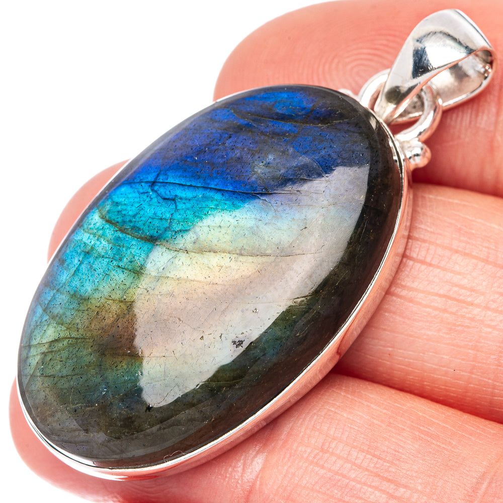 Labradorite Pendant 1 3/4" (925 Sterling Silver) P42546