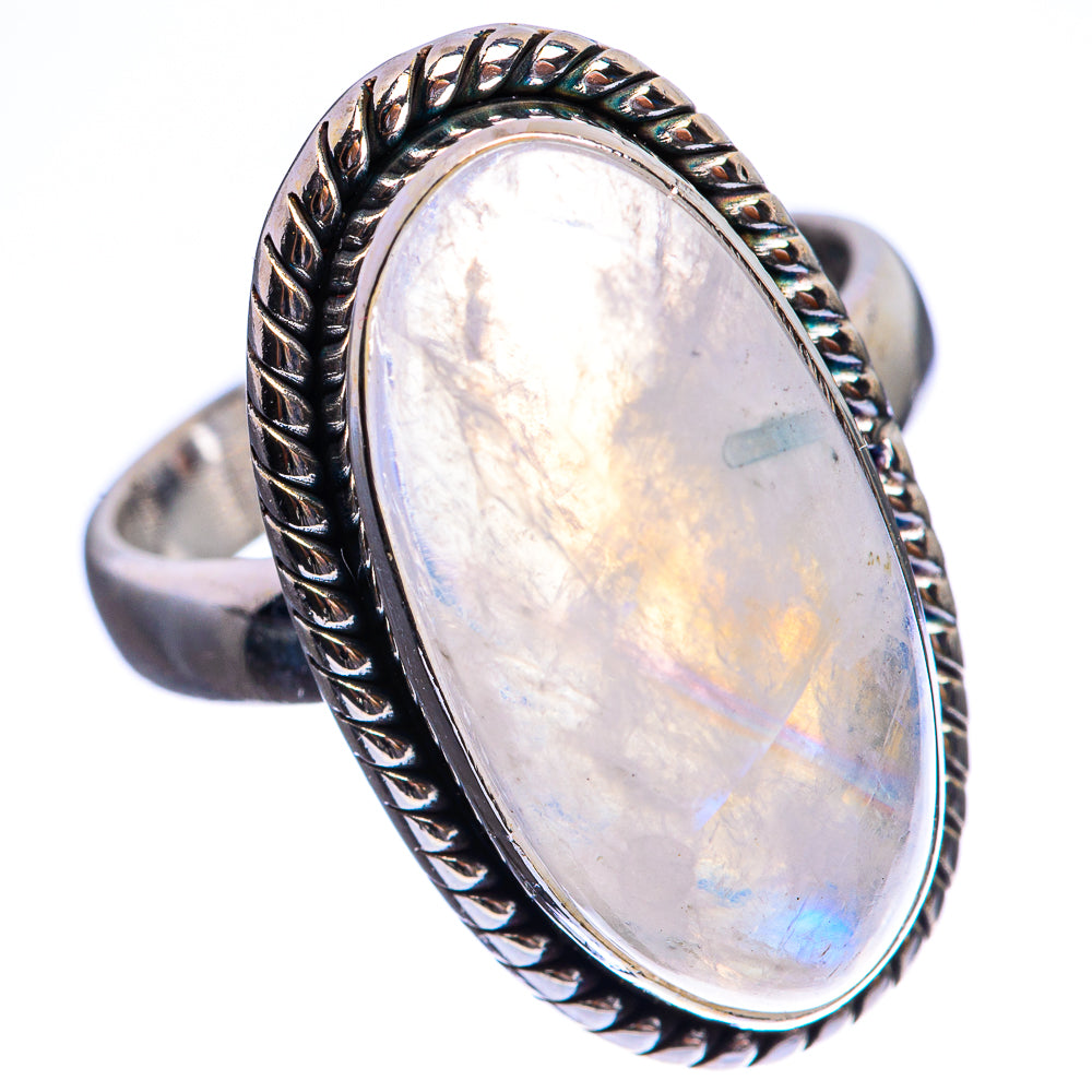 Rainbow Moonstone Ring Size 6 (925 Sterling Silver) R142944