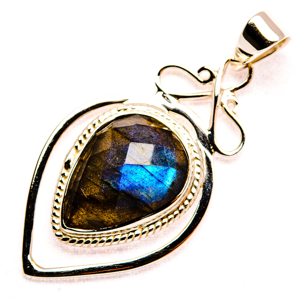 Premium Labradorite 925 Sterling Silver Pendant 1 3/4" (925 Sterling Silver) PD37774