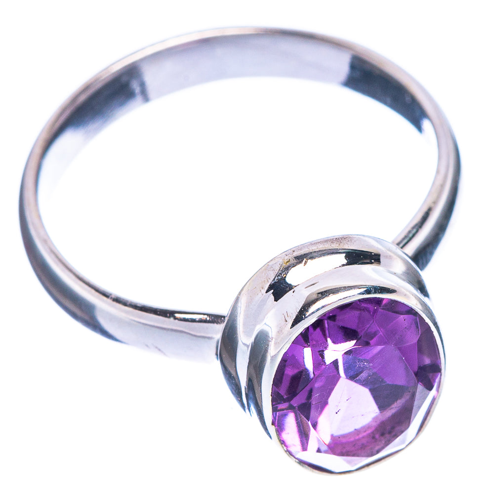 Faceted Amethyst Ring Size 7 (925 Sterling Silver) R1234