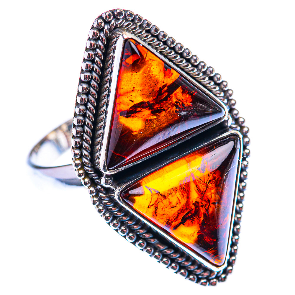Large Baltic Amber Ring Size 11.75 (925 Sterling Silver) RING140252